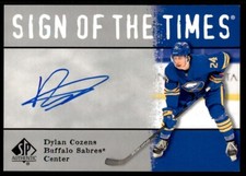 2021-22 SP AUTHENTIC SIGN OF THE TIMES RETRO DYLAN COZENS AUTO BUFFALO SABRES