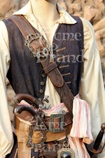 Jack Sparrow Screen Acurate Embossed Leather Baldric only Pirate Baldric