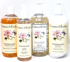 Crabtree & Evelyn Summer Hill Body Mist Shower Gel Lotion Hand Soap 4pc Gift Set
