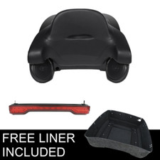 King Trunk Backrest W/Speakers Light Fit For Harley Touring Road King 14-25