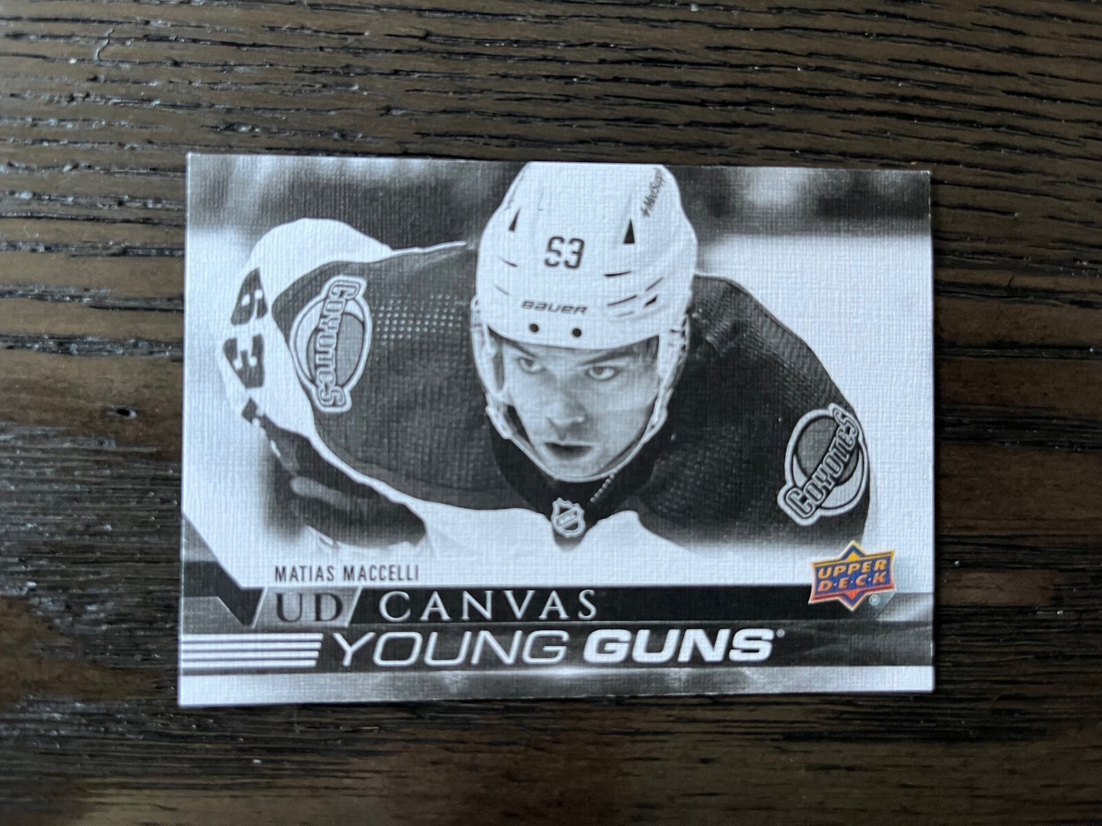 2022-23 UD Canvas Young Guns Black & White #C94 Matias Maccelli UTAH