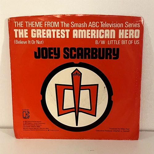 Joey Scarbury The Theme From "The Greatest American Hero" TV 45 RPM Vinyl Record - Picture 5 of 6