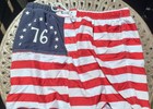 New Board  Shorts - Men's - Large -  76 Red White & Blue Beach, Swim Wear — photo 1