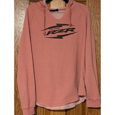Polaris RZR Pink Hoodie Pullover Long Sleeve Casual V Neck Women's Size L
