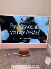 Apple iMac All-in-One Desktop Computer Pink w/ Apple Wired Mouse Keyboard
