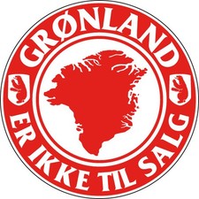 Gr nland er ikke til salg - Greenland Not For Sale ROUND - Color -Decal/Sticker 