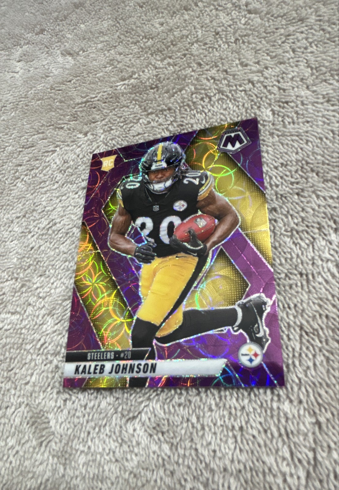 2025 Panini Mosaic - Rookies Kaleb Johnson #315 Purple Scope Prizm (RC)
