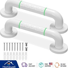 12-Inch Stainless Steel Shower Grab Bars - Anti-Slip  Luminous Safety Design