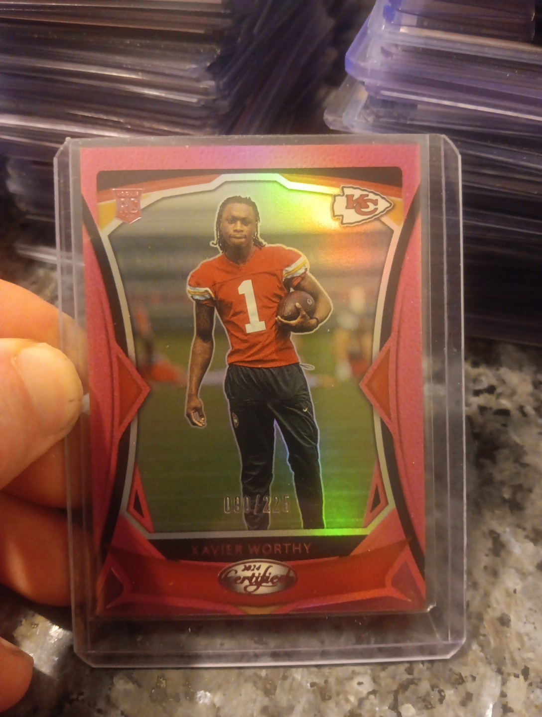 Xavier Worthy 2024 Panini Certified #120 Mirror Pink Rookie /225