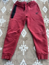 Nike Tech Fleece Joggers Pants Cuffed University Red-size Youth-M. Pre Owned