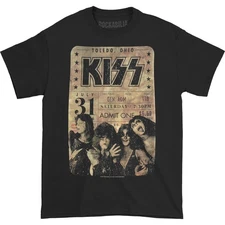Men's KISS Concert Ticket Slim Fit T-shirt XXXXX-Large Black