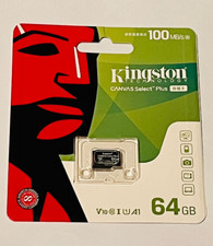 Image of Kingston Memory Card Micro SD Card 64GB MicroSD TF SDCS2 U1 V10 A1 64G 100MB/S