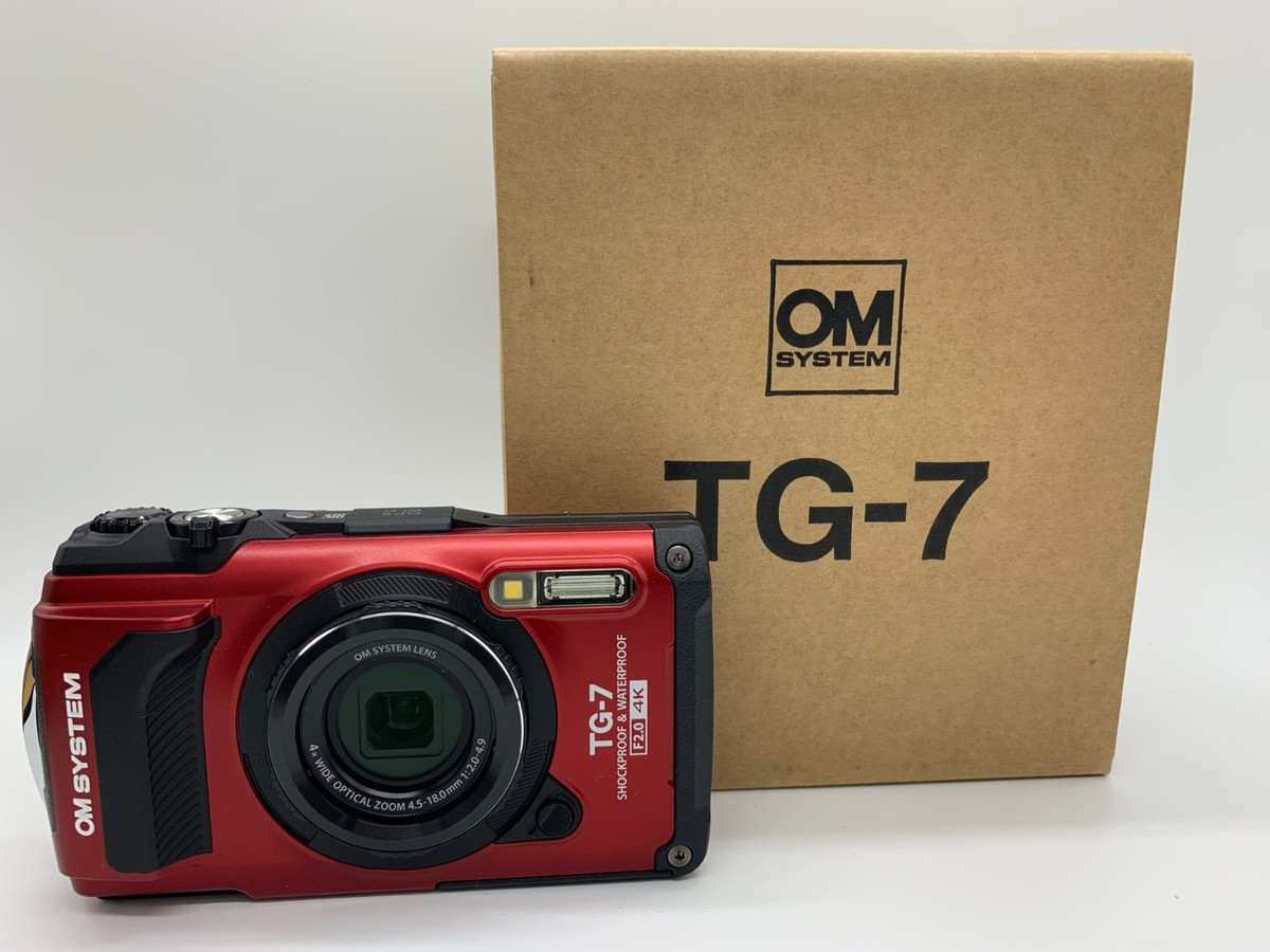 OM SYSTEM Olympus Tough TG-7 Red Waterproof Compact Digital Camera