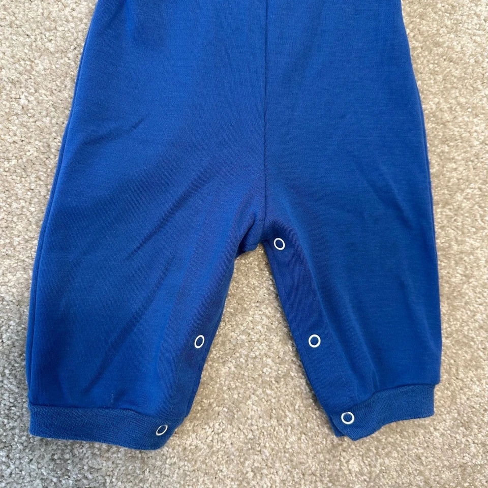 Health-Tex Vintage 18 Months Baby Overalls Blue Embroidered Dog Romper - Image 4 of 4