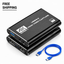 4K HDMI Capture Card USB 3.0   1080P 60FPS Video Recorder with Loop-Out