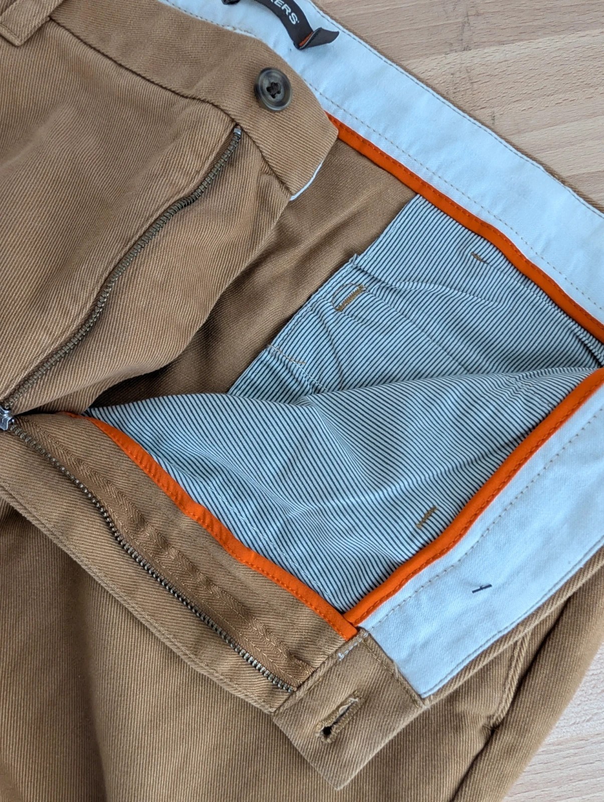 Men's Dockers D1 Chino NWOT beige cotton twill wide leg. 40W 30L. DN4004 image 8