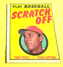 1970 Topps Play Baseball Scratch Off Tony Perez Scratched