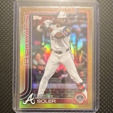 2025 Topps Series 1 Jorge Soler Gold Parallel #23 01/50 Atlanta Braves