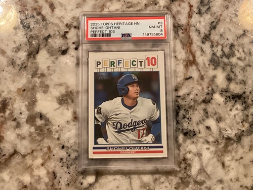 Shohei Ohtani 2025 Topps Heritage High Number Perfect 10 #P10-3 PSA 8