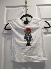 POLO RALPH LAUREN KIDS WHITE POLO BEAR S/S TEE T-SHIRT SIZE 5 NEW