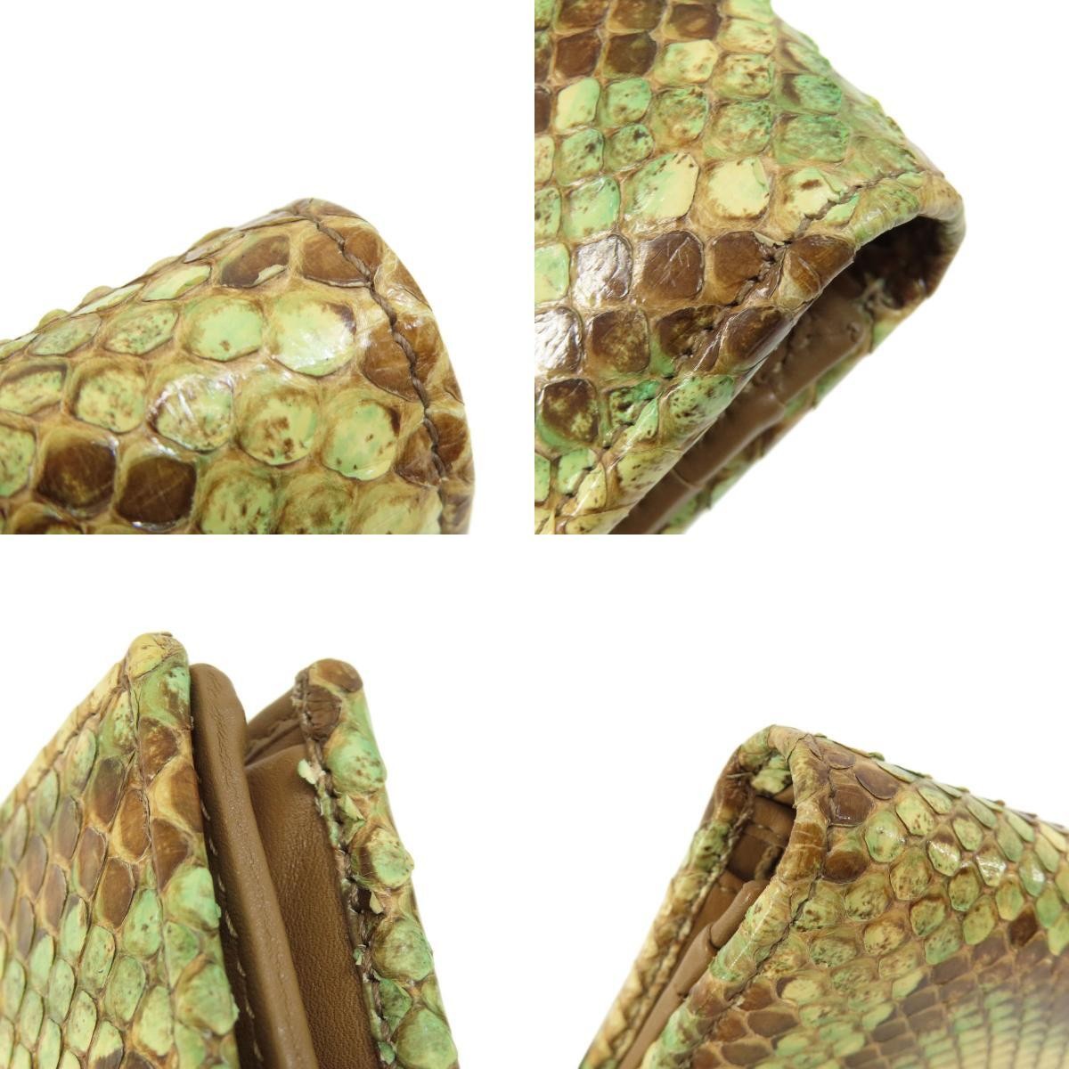 GUCCI 456126 Python Logo Metal Compact Wallet Bi … - image 9