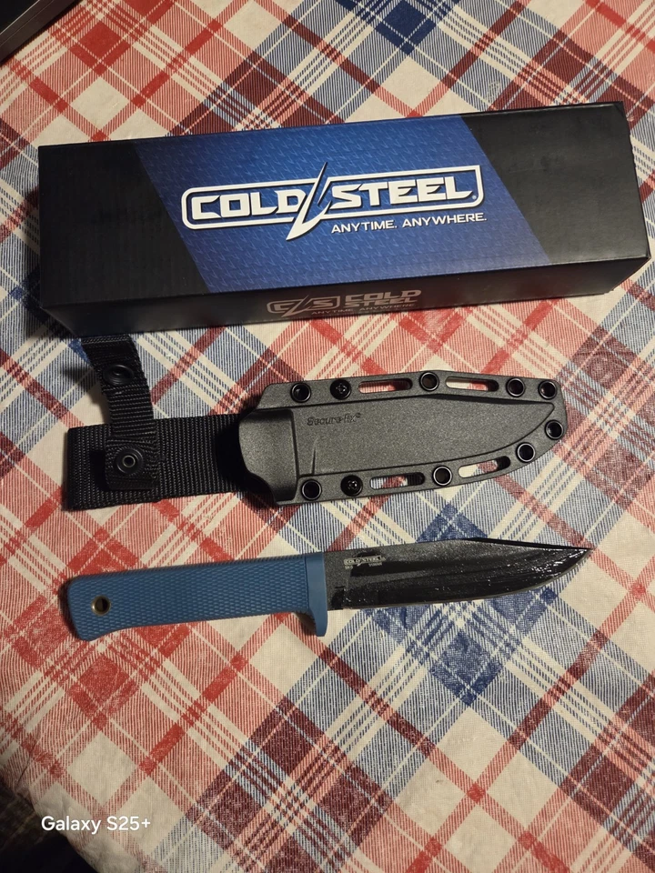 Mango compacto Cold Steel SRK azul Kray Ex nuevo en caja Foto 2 de 3