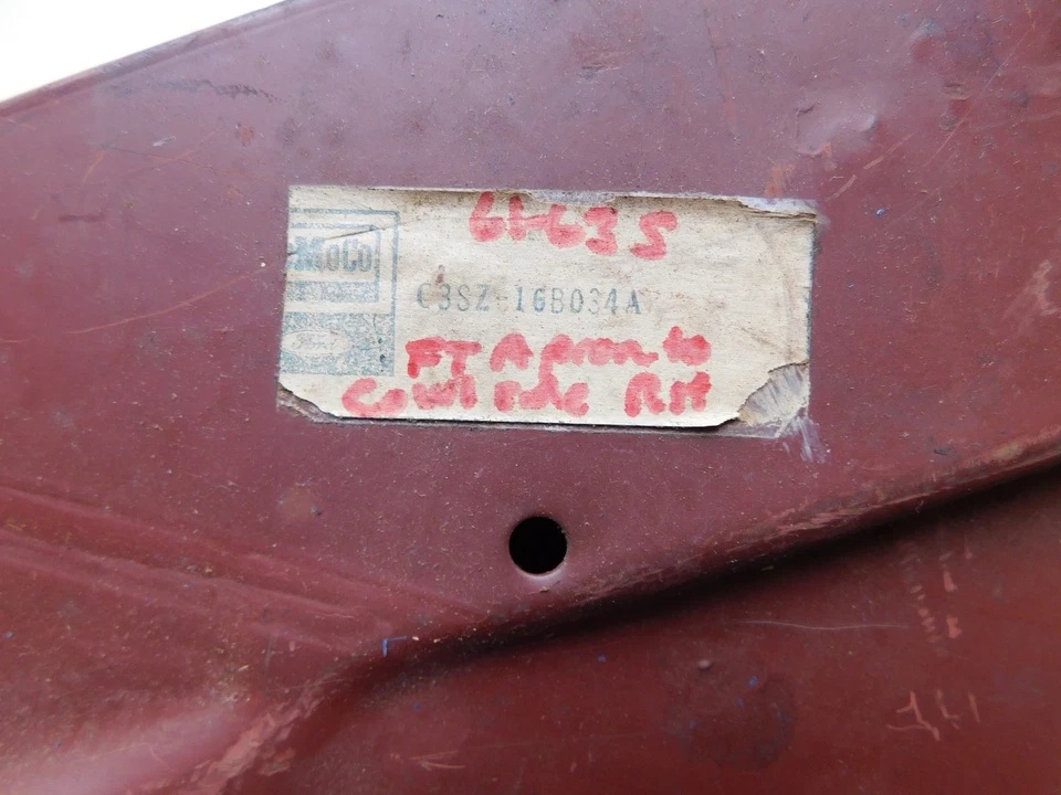NOS OEM Ford Thunderbird Roadster C3SZ-16B034-A RH Front Sheetmetal Cowl 1961-63 - Image 4 of 4