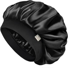 Silk Bonnet for Men Women Hair Bonnet for Sleeping Double Layer Satin Bonnets...