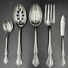 Gorham Americraft JOLIE LA BELLE Stainless Flatware Host Serving Set FREE SHIP