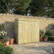 6x2'6 Wooden Garden Shed Bike Storage Overlap Double Door Pent 6ft 2'6ft Waltons