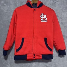 Youth Med. STL Cardinals Genuine Merchandise Reversible Coat w Hood-Red/Blue