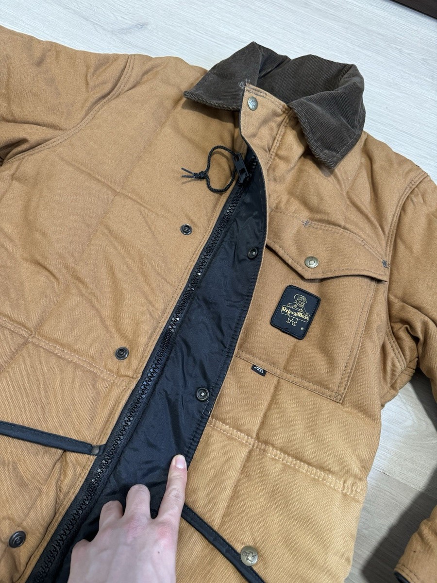 Vintage RefrigiWear Insulated Coverall Snow Suit Style 543 Brown Reflective L View 6