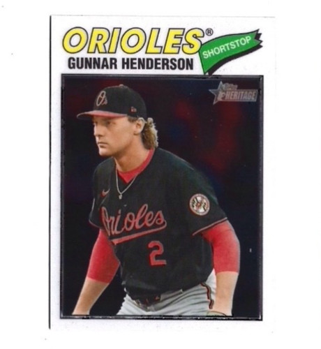 2026 Topps Heritage Chrome #287 Gunnar Henderson Baltimore Orioles