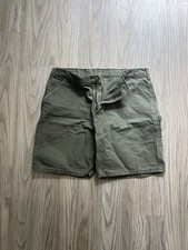 Carhartt Olive Canvas Carpenter Cotton Workwear Shorts Mens Size 40 B25