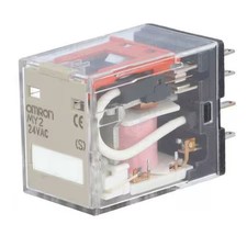Omron My2-Ac24(S) Plug-In, General Purpose Relay, Square, 10 A, 8, Plug-In