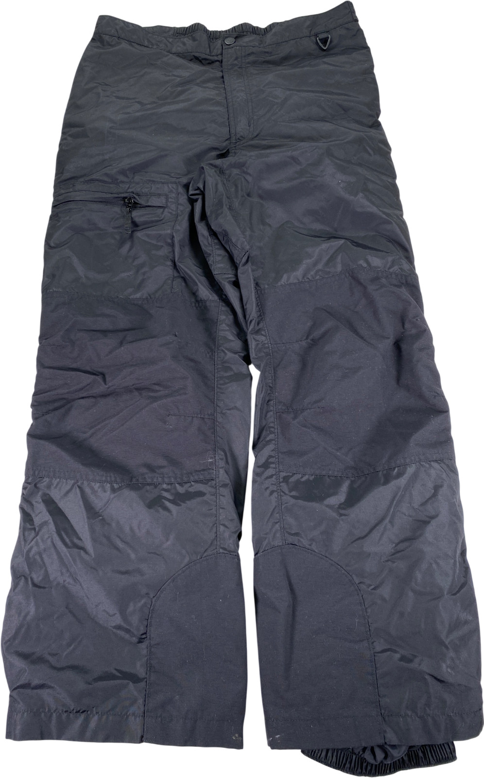 Pantalones de nieve Columbia para hombre negros de pierna completa con cremallera invierno resistentes al agua - L