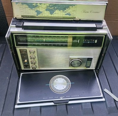 ZENITH Trans Oceanic D7000Y 11 Band Radio AM FM SW Cord, Cover, Booklet