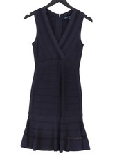 French Connection Bodycon Midi Dress UK8 in Blue