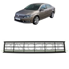 Lüftungsgitter mitte vorne für VW Passat B7 2010-2014 Stoßfänger schwarz