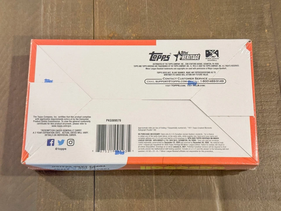 2020 Topps Heritage Minor League Baseball Sealed Hobby Box Witt Jr., Skubal - Image 2 of 2