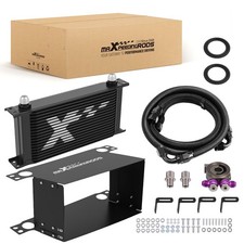 19 Row Universal Engine Oil Cooler 10an Stainless Steel Bracket Aluminum New 19 Row Universal Engine Oil Cooler 10an Stainless Steel Bracket Aluminum New