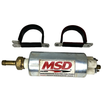 #ad #ad MSD Ignition 2225 High Pressure In Line Electric Fuel Pump 45 GPH at 60 PSI $109.99