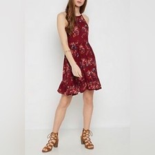 Burgundy wine floral sundress size medium
