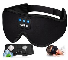 Bluetooth 5.4 Sleep Headphones Eye Mask Wireless Music for Side Sleepers