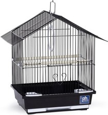Prevue Pet Parakeet Manor Bird Cage - Small Bird Carrier for Travel Home - Bla
