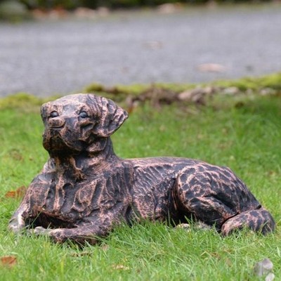 Gartenskulptur Labrador aus Aluminiumguss - Kupfer & Bronze