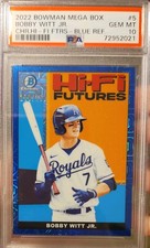 2022 Bowman Chrome HI FI Futures Blue Refractor RC /150 BOBBY WITT PSA 10 POP 5
