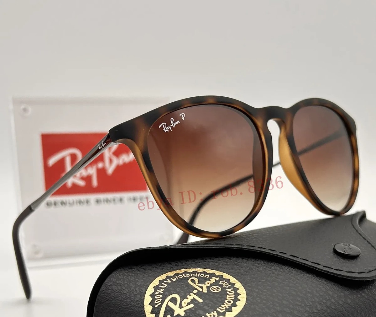 Ray-Ban Erika Polarized Sunglasses RB4171 710/T5 54-18 Brown/Light