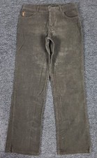 Vtg Eddie Bauer Corduroy Pants Womens 10 Brown Y2K Casual Straight Stretch 32x32