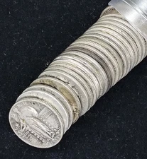 $10 Face Value Roll Standing Liberty  Quarter 25c  w/ Dates -Multiple Available-